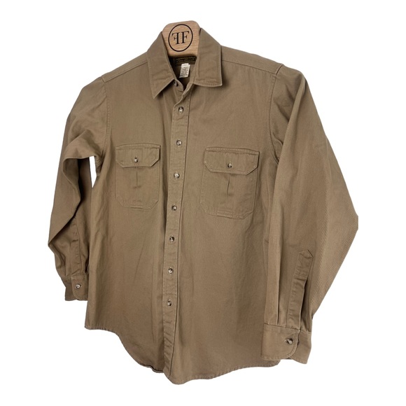 Eddie Bauer VTG Expedition Outfitters Toronto Long Sleeve Large Tan Hunting - Picture 2 of 5